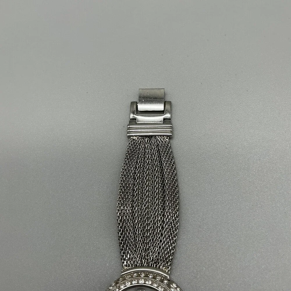 Xanadu Womens Watch 30mm Silver Crystal Bezel Mesh Band New Battery 6.5